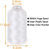 New brothread - 2 Huge Spools 5000M Each Polyester Embroidery Machine Thread 40WT for Commercial and Domestic Machines - White-1