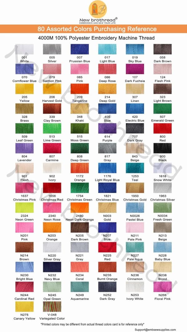 New brothread - Single Huge Spool 4000M Each Polyester Embroidery Machine Thread 40WT for Commercial and Domestic Machines - Black-2