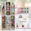 ACRNIGHEET 6PCS Cross Stitch Bookmark Kits Bookshelves Words Pattern Counted Cross Stitch Kits for Beginners Adults DIY Stamped Embroidery Bookmarks with Instructions Hand Embroidery Craft Gift-1