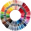 Friendship Bracelet String, 60 Skeins Cross Stitch Thread, 344.5 Inch Cotton Embroidery Floss, Hand Embroidery Thread for DIY Sewing and Embroidery Crafts Making-0