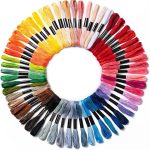 Friendship Bracelet String, 60 Skeins Cross Stitch Thread, 344.5 Inch Cotton Embroidery Floss, Hand Embroidery Thread for DIY Sewing and Embroidery Crafts Making-0