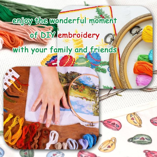 50 Skeins Embroidery Floss Rainbow Color Per Pack Cross Stitch Threads Friendship Bracelets Floss Crafts Floss (50)-4