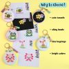 IDDI Cute Creatures Embroidery Kit for Kids. Stamped Cross Stitch Kits for Beginners. Kid Needlepoint. Crafts for Girls 8-12. Easy Crafts. DIY Keychains for Kids. Needlework Kits. Backpack Charms.-2