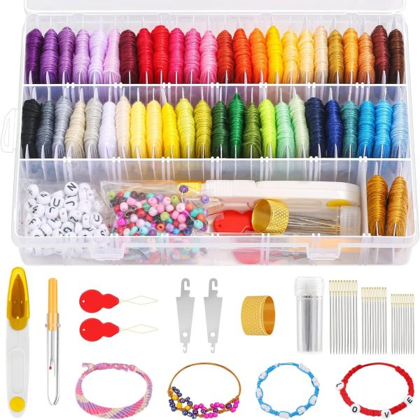 PAXCOO 488Pcs String Bracelet Making Kit, Friendship Bracelet String Kit with 50 Skeins Embroidery Floss Cross Stitch Thread, 400Pcs Friendship Bracelet Beads, 37Pcs Embroidery Tools making the v in vqa matter elevating the role of image understanding in visual question answering