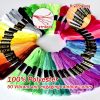 50 Skeins Embroidery Floss Rainbow Color Per Pack Cross Stitch Threads Friendship Bracelets Floss Crafts Floss (50)-1