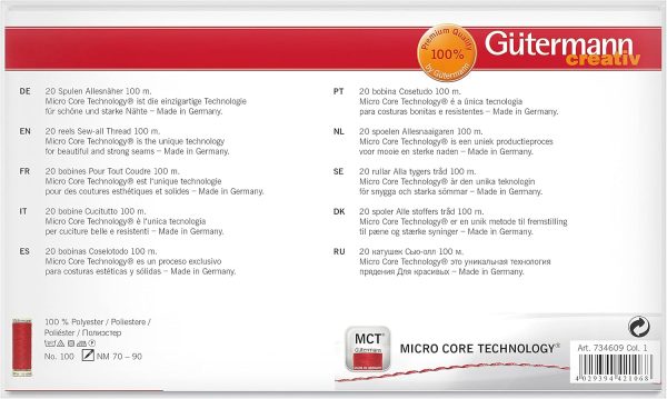 Gutermann Thread Set: Sew-All: 100m: Pack of 20, Assorted-2