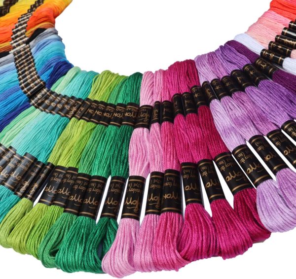 122 skeins Embroidery Floss - Embroidery Thread - Friendship Bracelet String for Cross Stitch, Hand Embroidery, String Art-1