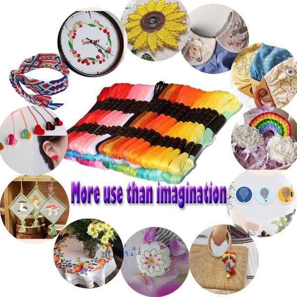 122 skeins Embroidery Floss - Embroidery Thread - Friendship Bracelet String for Cross Stitch, Hand Embroidery, String Art-4