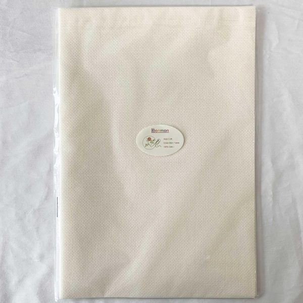 Aida Cloth 14 Count Cross Stitch Fabric,19×28inch (14CT, Off White)-2