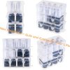 New brothread Polyester Embroidery Machine Thread 1000m Each with Clear Plastic Storage Box for Embroidery & Quilting - 4xSnow White+4xBlack-4