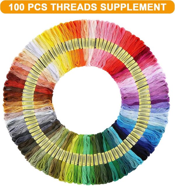 INSCRAFT Embroidery Floss Kit, 364 Pack Embroidery Cross Stitch Kit with 200 Colors Friendship Bracelets Floss and Cross Stitch Tools for Embroidery and Friendship Bracelet String Make-2