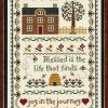Janlynn 50222 Counted Cross Stitch Kit 7.75"X11.25", Joy in The Journey (14 Count), Blue-0
