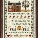 Janlynn 50222 Counted Cross Stitch Kit 7.75"X11.25", Joy in The Journey (14 Count), Blue-0