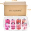 New brothread - 20 Options - 8 Snap Spools of 1000m Each Polyester Embroidery Machine Thread with Clear Plastic Storage Box for Embroidery & Quilting - Pink/Rose/Flesh options