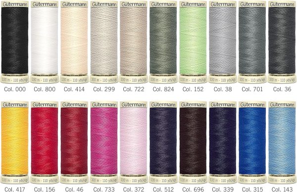 Gutermann Thread Set: Sew-All: 100m: Pack of 20, Assorted-3