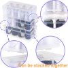 New brothread Polyester Embroidery Machine Thread 1000m Each with Clear Plastic Storage Box for Embroidery & Quilting - 4xSnow White+4xBlack-3