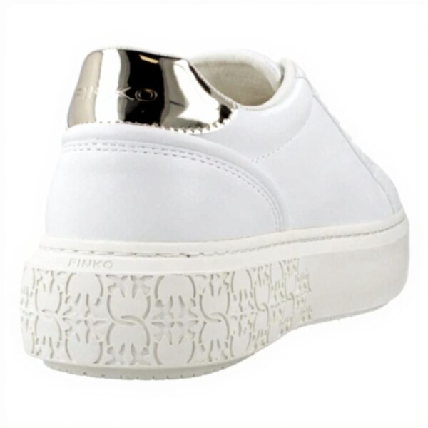 Baskets en cuir Yoko 06 Pinko plaque Logo Blanc femme