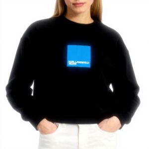 Sweat Karl Lagerfeld Jeans Logo Box Femme Coton Biologique