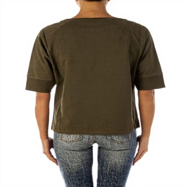 Sweatshirt Pinko Femme Coton Paillettes Vert