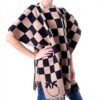 Poncho femme Pinko laine acrylique beige noir 1G204S-Y7FA