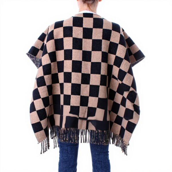 Poncho femme Pinko laine acrylique beige noir 1G204S-Y7FA