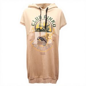 Sweatshirt femme PINKO 9084AU maxi coton casual beige