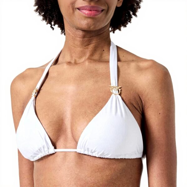 Haut de bikini Pinko maillot de bain anneau oiseaux jaune