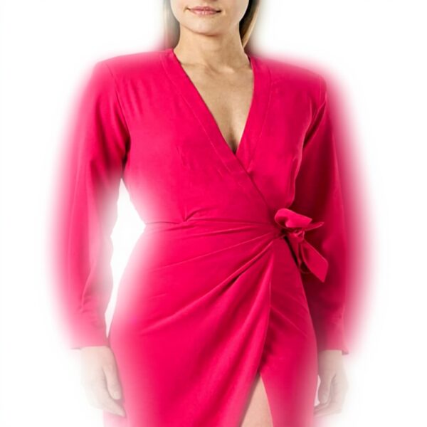 Robe Casual Pinko Fluido Crepe Femme Taille 50 Fuchsia