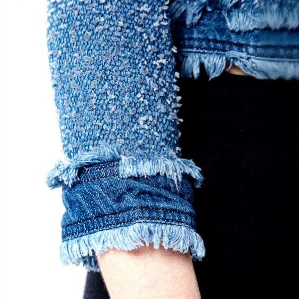 Veste de travail Pinko denim tweed élégante femme