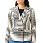 Pinko Manteau sans manches Assago Coton Écru Bleu Femme