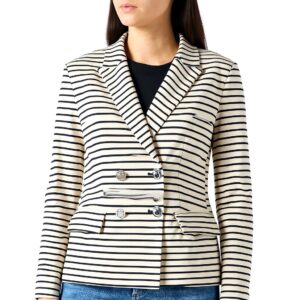 Pinko Manteau sans manches Assago Coton Écru Bleu Femme