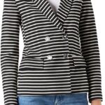 Manteau Pinko Assago Punto Roma Rigat Femme Navy-0