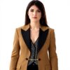 Blazer Pinko femme beige laine tailleur élégant