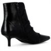 Bottines Pinko Gloria 08 cuir noir talon 5 cm boucles