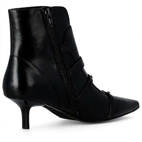 Bottines Pinko Gloria 08 cuir noir talon 5 cm boucles