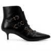 Bottines Pinko Gloria 08 cuir noir talon 5 cm boucles