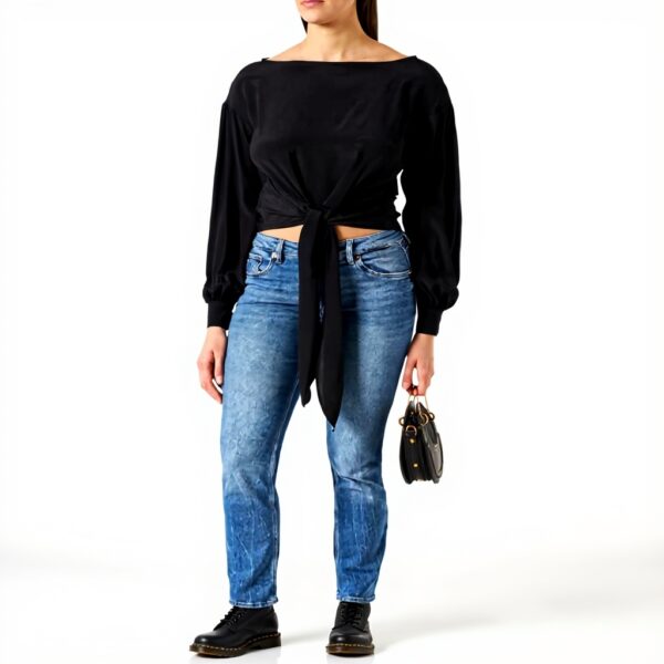 Blouse Pinko Femme Crêpe de Chine Noir Élégant