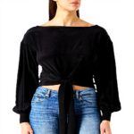 Blouse Pinko Femme Crêpe de Chine Noir Élégant