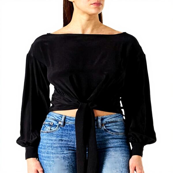 Blouse Pinko Femme Crêpe de Chine Noir Élégant