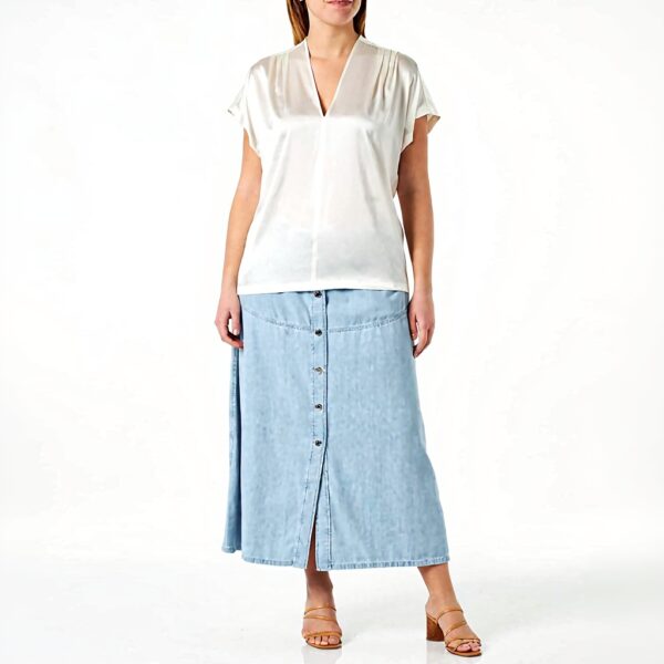 T-shirt satiné Pinko Breve stretch femme mode élégant