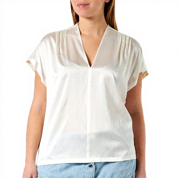 T-shirt satiné Pinko Breve stretch femme mode élégant
