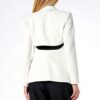 Blazer Femme Pinko Crêpe Technique Stretch Blanche Neige