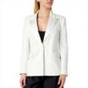 Blazer Femme Pinko Crêpe Technique Stretch Blanche Neige