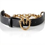 Ceinture femme Pinko cuir chaîne accessoire mode élégant