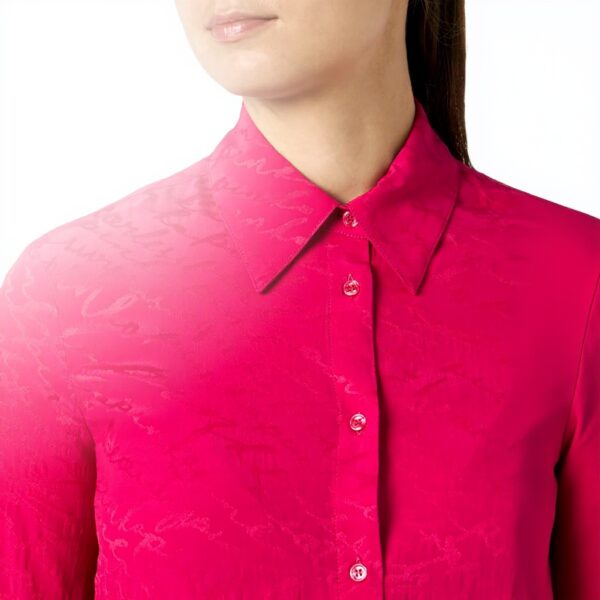 Pinko Chemise Jacquard Femme Rose Bordeaux Tendance