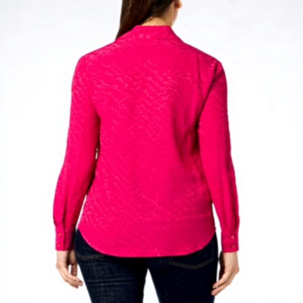 Pinko Chemise Jacquard Femme Rose Bordeaux Tendance