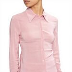 Chemisier Pinko Criminal Georgette Stretch Femme Blanc