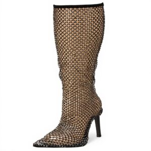 Bottines Pinko Femme Caroline Stret Network Genou Noir