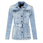 Blouson femme Pinko bleu coton veste mode élégante