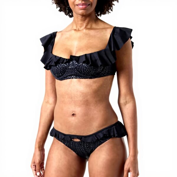 Haut de maillot Pinko Ivy Top Bikini Jersey Logo Femme